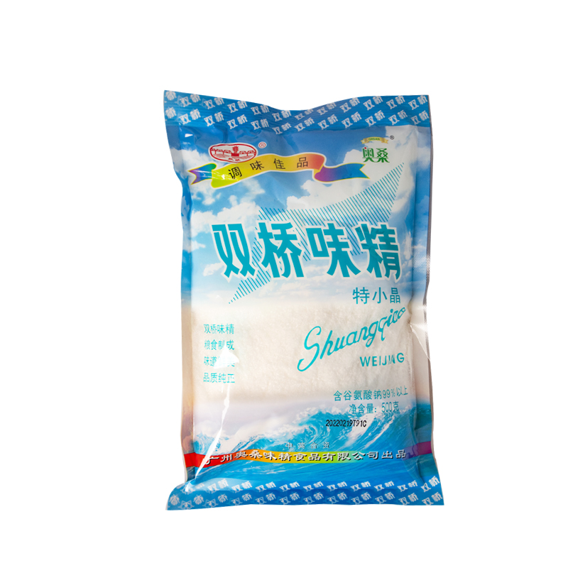 双桥味精500g特小晶商用99%谷氨酸钠晶体精提鲜增味炒菜煲汤调味
